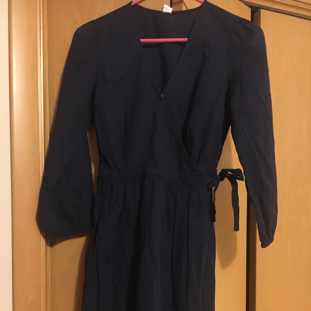 Navy blue wrap dress